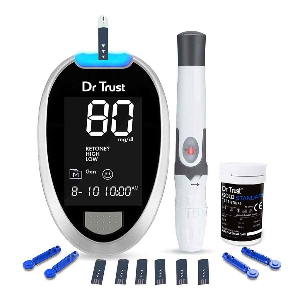 dr trust fully automatic blood sugar testing glucometer 1